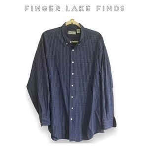 L.L. Bean Button Front Plaid Shirt, Tall Lg